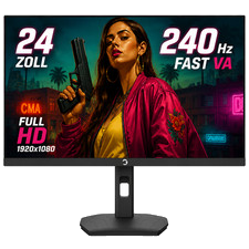 GAMEPOWER Lunis L20 24 Zoll Gaming Monitor 240Hz VA Full HD 0,5ms 1080p HDMI 2.1