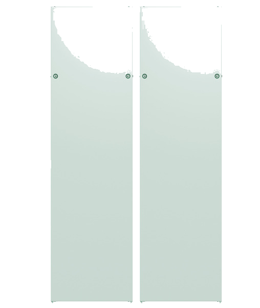 Seitenwand für PRO 42HE, T=1200, 2-teilig, RAL7035, 2 Teile je 600 mm