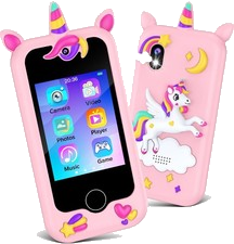 Kinder Handy Smartphone Spielzeug, Kinderkamera 2,4" Handy für Mädchen & Jungen