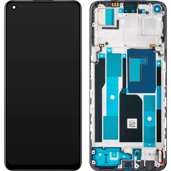 Display / Touchscreen für Realme 9 Pro+ | mit Rahmen | Schwarz | Service Pack
