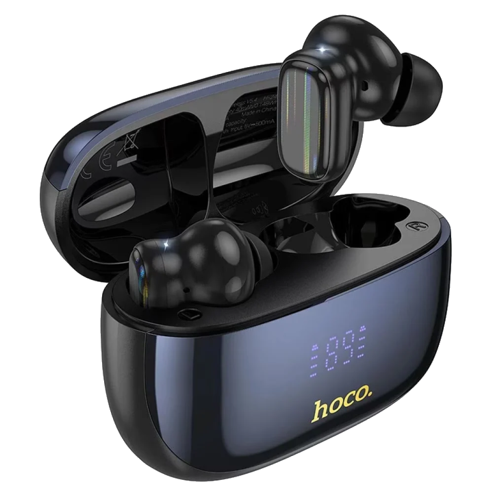 Handsfree Bluetooth HOCO EQ20, TWS, ANC, MultiPoint, Schwarz