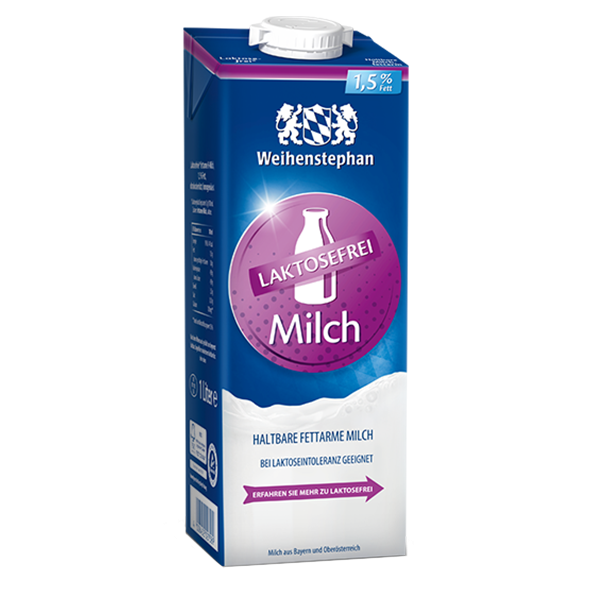 Weihenstephan laktosefreie* H-Milch, 1,5% Fett