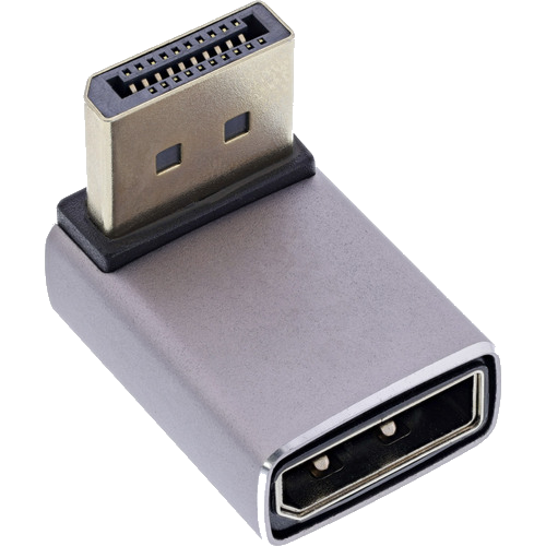 InLine® DisplayPort 1.4 Adapter, DisplayPort Stecker / Buchse, 90� oben, 8K