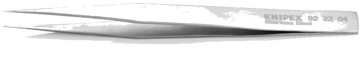 KNIPEX 92 22 04 Universalpinzette 128 mm Spitz gerade aus Edelstahl