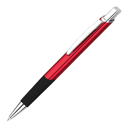 PENKO® Metall-Kugelschreiber Hampton, blaue Mine, rot
