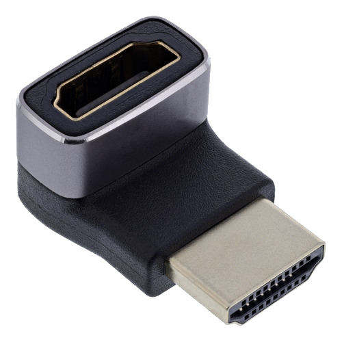 InLine® HDMI Adapter, HDMI A Stecker / Buchse, 90� oben, 8K UHD