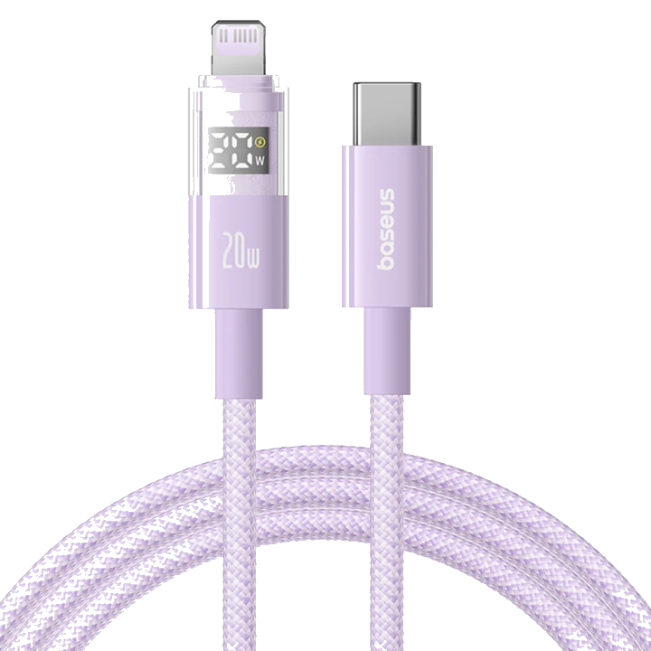 Daten- und Ladekabel USB-C - Lightning Baseus Display 2, 20W, 2m, Lila P10382703511-01