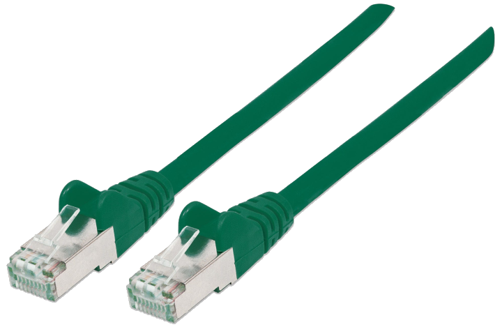 INTELLINET Patchkabel Cat6A CU S/FTP LSZH 0.50m grün