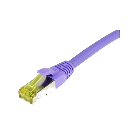Synergy21 Patchkabel RJ45, CAT6A 500Mhz, 0,15m, lila, S-STP(S/FTP), TPE/LSZH(Ultraflex), AWG26, mit CAT7 Rohkabel,