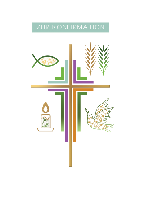 CACTUS Konfirmationskarte , Kreuz,