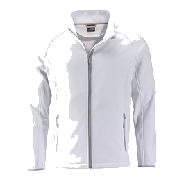 JAMES & NICHOLSON Herren Softshell-Jacke Promo, weiß, XXL