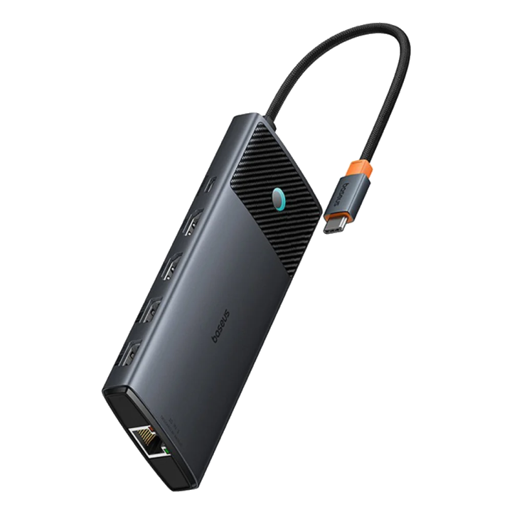 USB-C Hub Baseus Gleam II, 10in1, Schwarz B00061800123-00