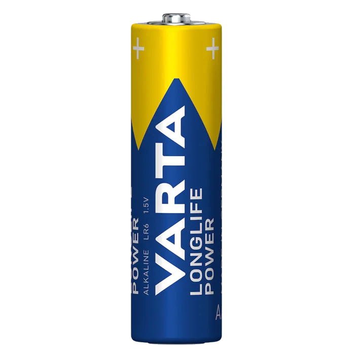 VARTA Batterie Alkaline, Mignon, AA, LR06, 1,5 V Longlife Power, Schrumpffolie, (4er-Pack)