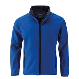 JAMES & NICHOLSON Herren Softshell-Jacke Promo, blau, XXL