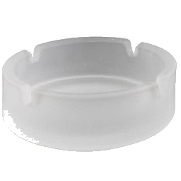 Glas-Aschenbecher, weiß/frosted