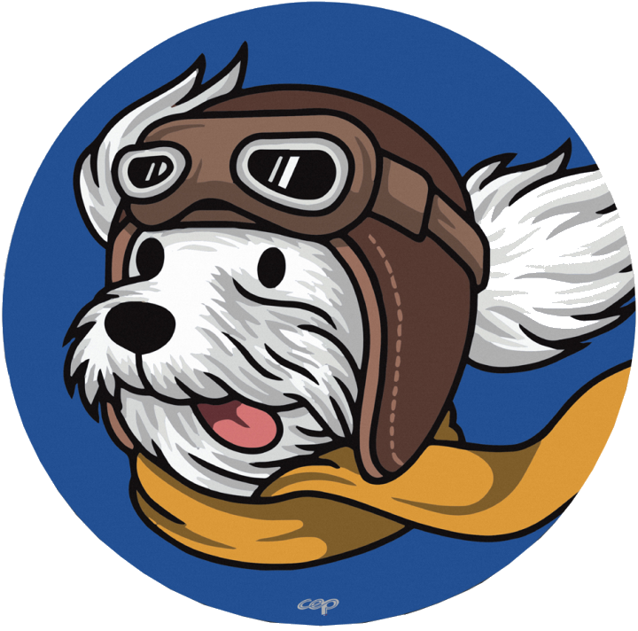 CEP Mauspad KIDS , Pilotenhund, , rund