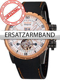 Perigaum Ersatzband Silikon P-1108-IR schwarz-gold rose Schliesse