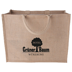 Jutetasche in drei Größen, Querformat 43 x 34 x 20 cm