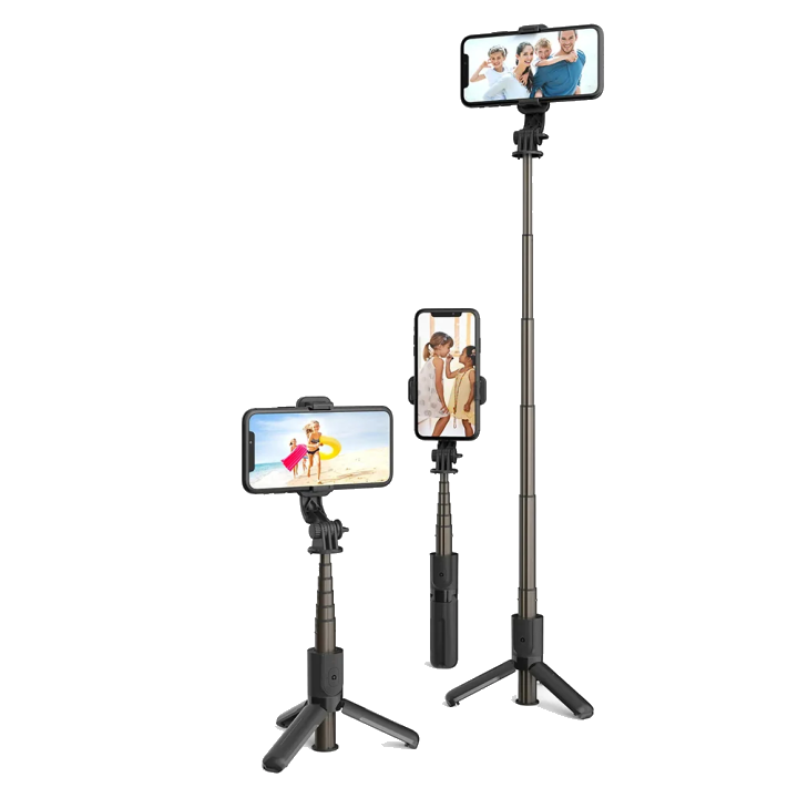 Selfie Stick Bluetooth Techsuit L10, Universal, Schwarz