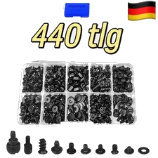 440tlg Computer Schrauben Montage Sortiment Set für PC Mainboard Fan Festplatte