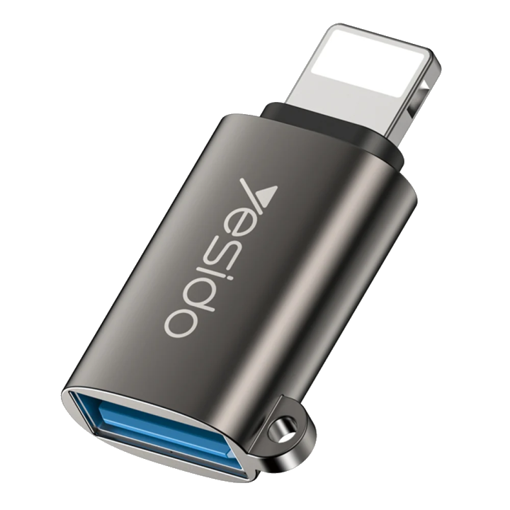 OTG Lightning - USB-A Adapter Yesido GS14, Schwarz