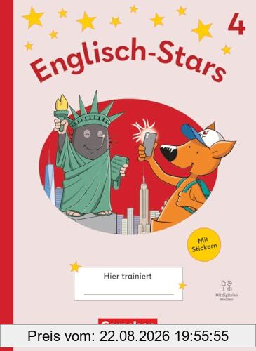 Englisch-Stars - Allgemeine Ausgabe 2025 - 4. Schuljahr: Übungsheft - Mit Lösungen und digitalen Medien