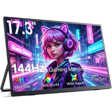 UPERFECT 17,3 Zoll 144Hz Tragbarer Gaming Monitore 1080P Bildschirm Für Spiel PS