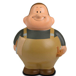 Herr Bert® Anti-Stress-Figuren Tischler Bert, braun