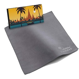 Polyclean Microfaser-Prägetuch, 30x30 cm in Faltschachtel, All-Inclusive-Paket, grau