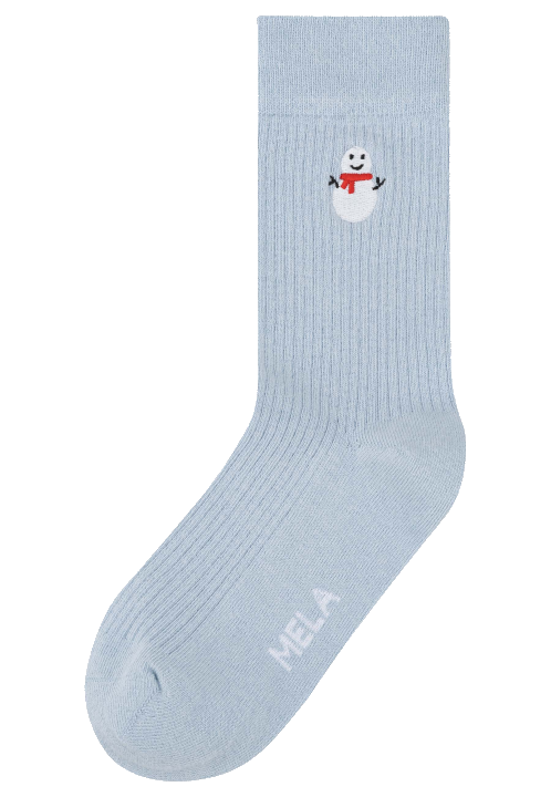Gerippte Socken mit Stickerei, 1er Pack