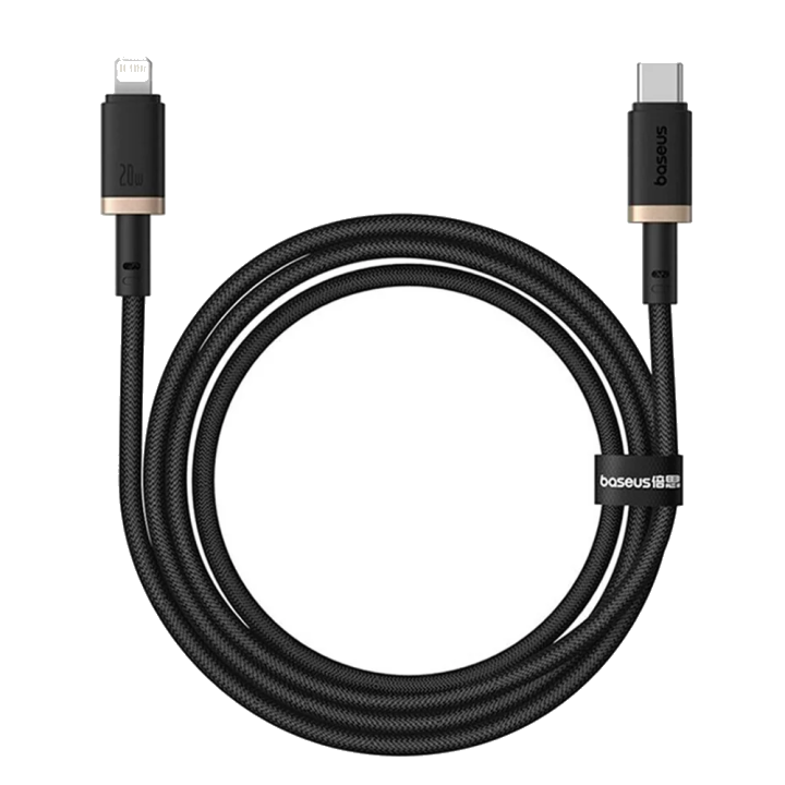 Daten- und Ladekabel USB-C - Lightning Baseus Dura Serie, 20W, 1m, Gold Schwarz P10377800U01-00