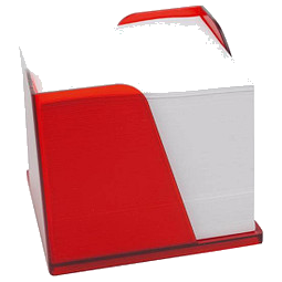Zettelbox Pfiff, rot-gefrostet