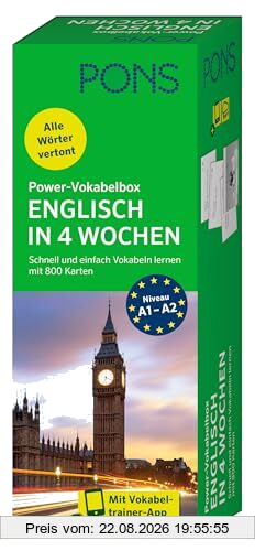 PONS Power-Vokabelbox Englisch: Schnell und einfach Vokabeln lernen mit 800 Karten