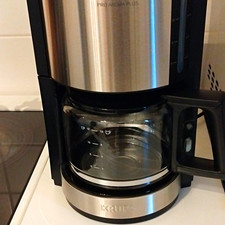 Krups Pro Aroma Plus Kaffeemaschine 15 Tassen Schwarz/Silber Glaskanne