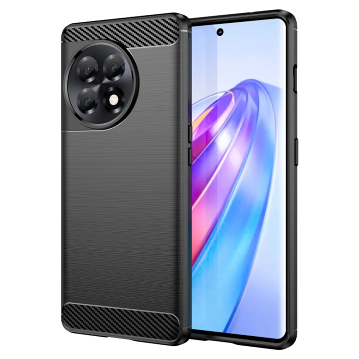 Hülle für OnePlus Ace 2 / 11R, Techsuit, Carbon, Schwarz