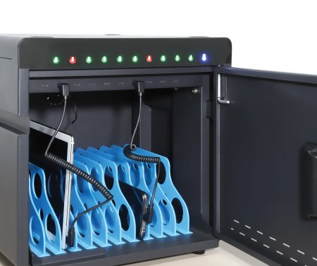 MANHATTAN Spiralkabel USB-A auf Micro-USB Ladekabel 1m schwa