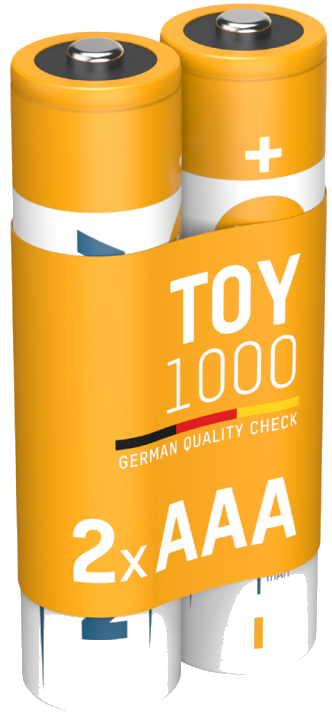 ANSMANN Toy NiMH Akku, Micro AAA, 1.000 mAh, 2er Blister