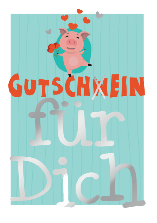 CACTUS Gutscheinkarte , Schweinchen,