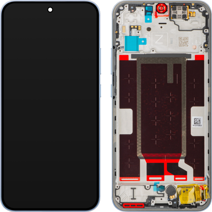 Display mit Touchscreen Oppo Reno15 F, mit Rahmen, Blau (Aurora Blue), Service Pack 621029000798