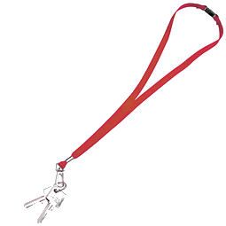 Schlüsselband,10 mm, inkl. Druck, rot