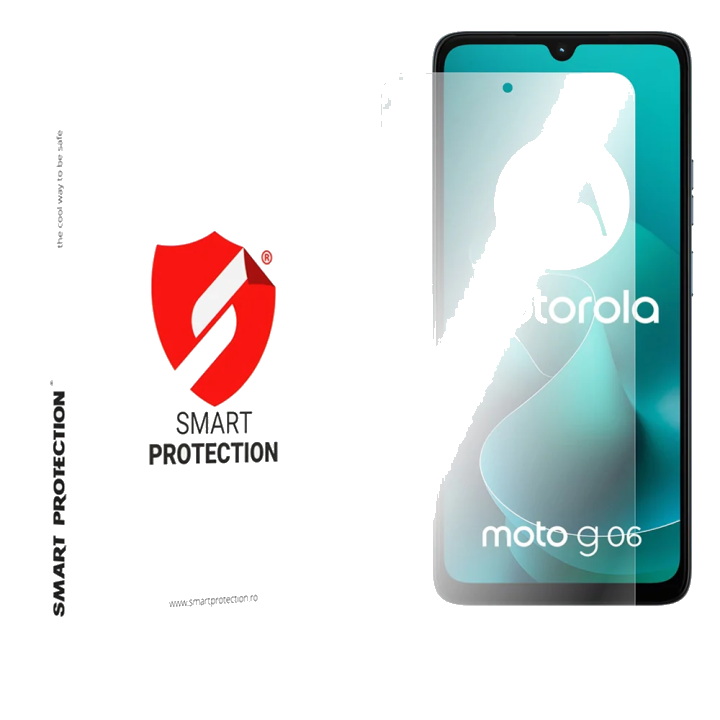 Displayschutzfolie Smart Protection Premium Classic für Motorola Moto G06 Power / G06, Kunststoff, Vollverklebung, Set mit 2 Stück.