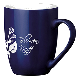 Tasse Gloria, 370 ml, kobaltblau/weiß