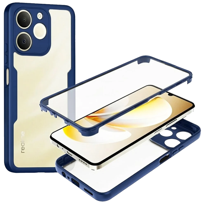 Hülle für Realme Note 70T, Techsuit, ColorVerse 360, Blau