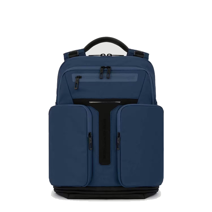 Piquadro Hìdor LED Laptop-Rucksack mit 15,6" Laptopfach und wasserdichter Tasche Blau