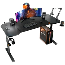 Gamingtisch Computertisch höhenverstellbar 6 Stufen 140x60 cm STRATOS TX-ESPORTS