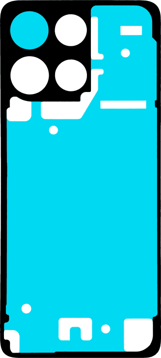 Klebstoff Batterieabdeckung Motorola Moto G17, Service Pack S948F12616