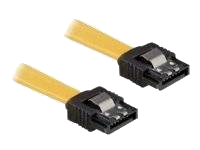 DELOCK SATA-Kabel SATA III -> SATA St/St 0.30m gelb Clips