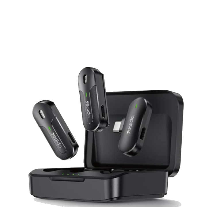 Lavaliermikrofon Yesido KR17, USB-C, Set 2 Stück, Schwarz