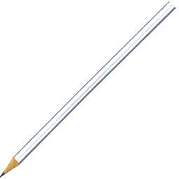 Qualitäts-Bleistift ohne Radiergummi, silber-glänzend