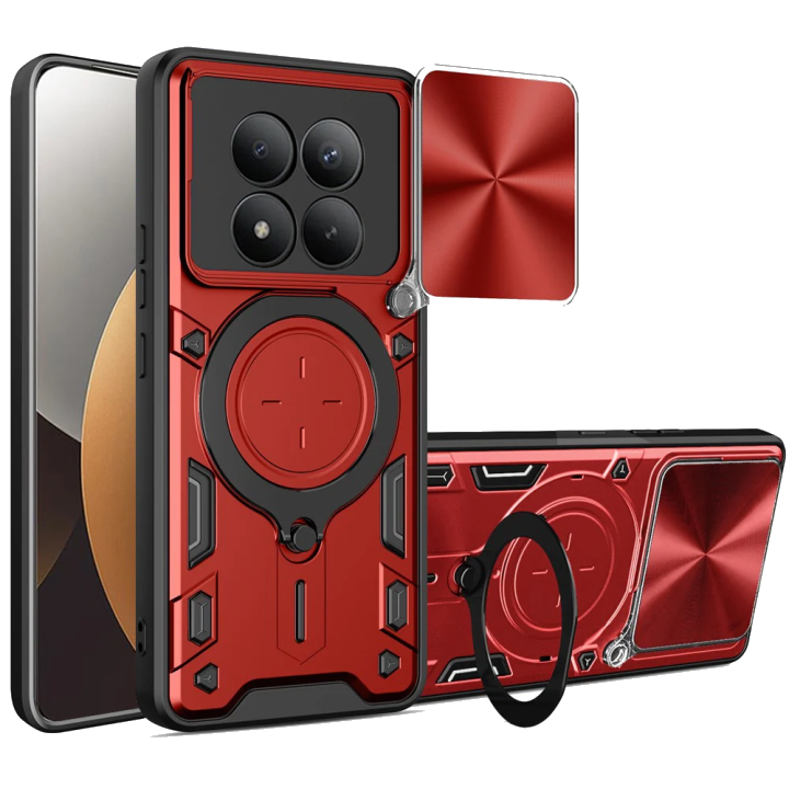 Hülle für Xiaomi Poco M8 Pro / Redmi Note 15 Pro+ 5G, Techsuit, CamGuard Pro, Rot